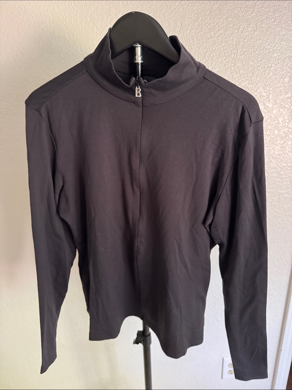 Bogner Half Zip Fleece Pullover Size 40 Black